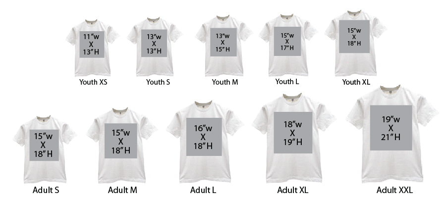 T Shirt Sizes